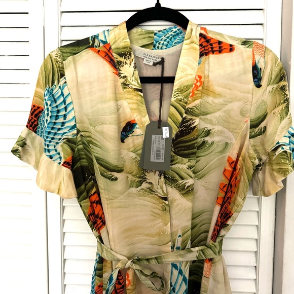 AllSaints Faye Swoop Mini Dress - Picture 8 of 9